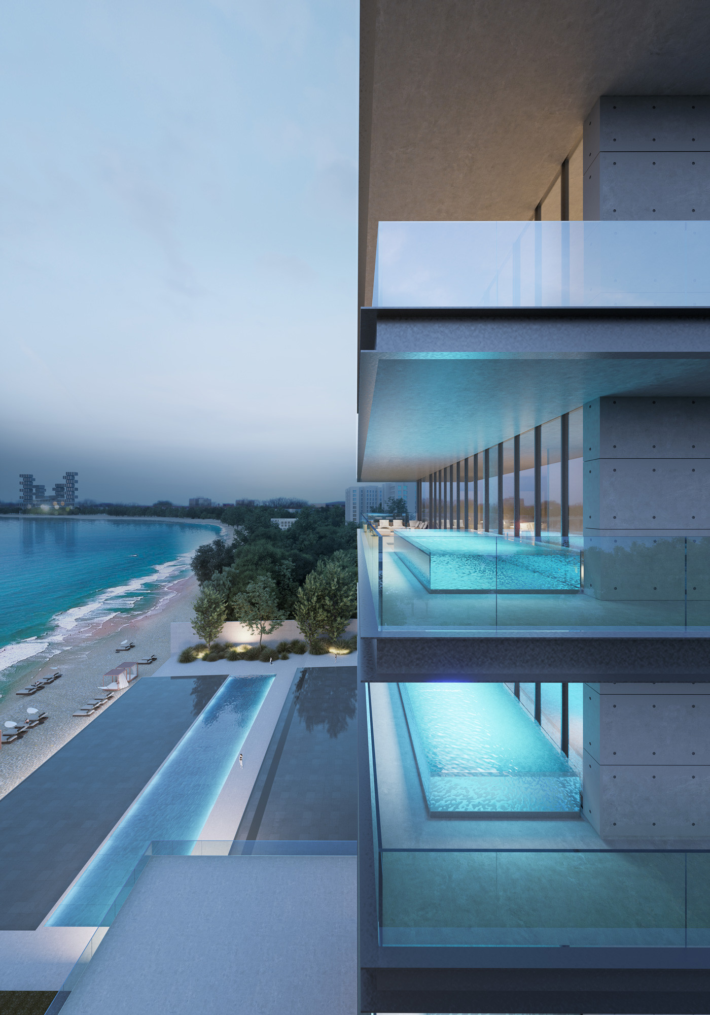 231102-balcony-pool-03 Armani Beach Residences at Palm Jumeirah