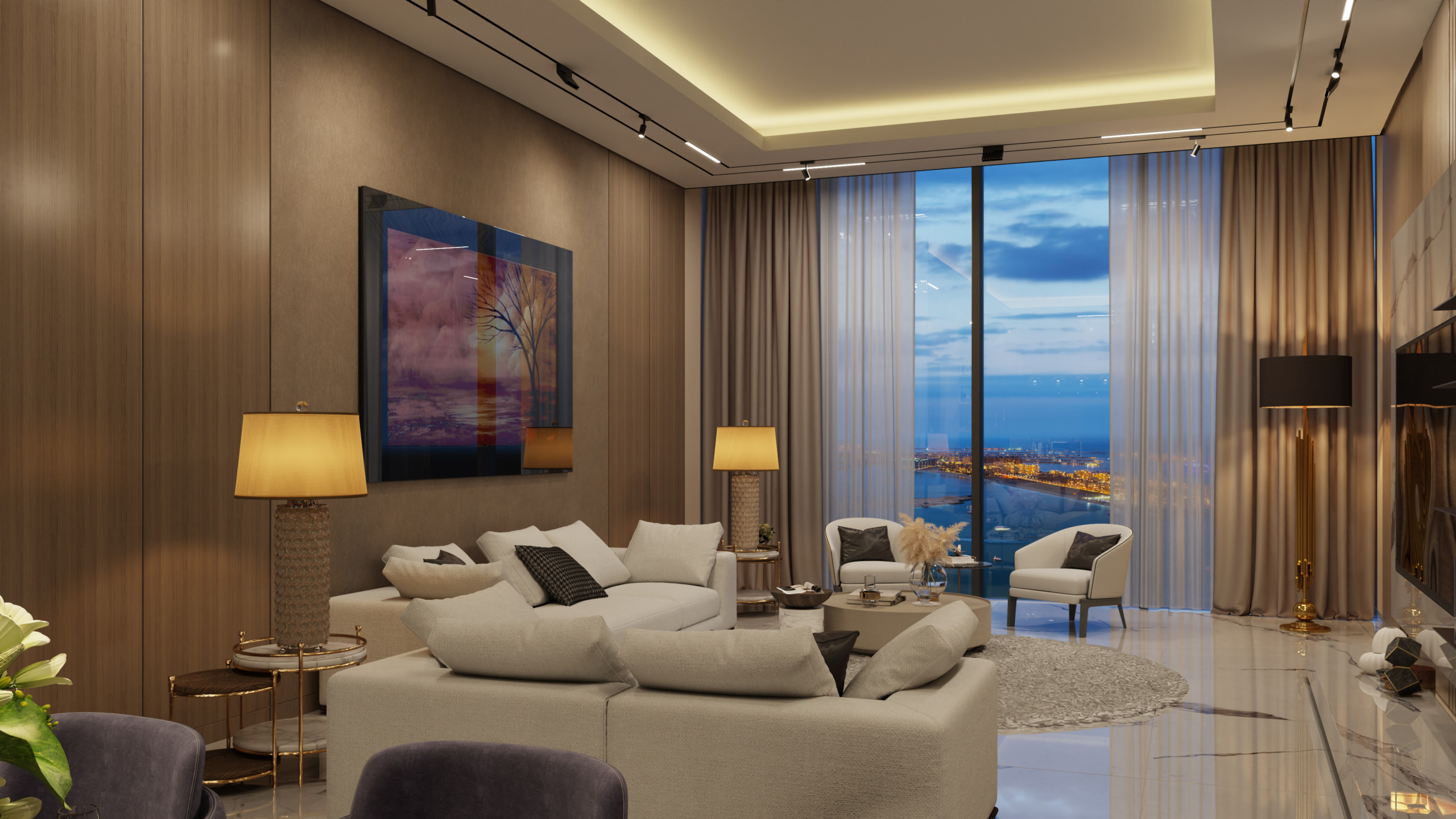 Living room – Views Sobha Seahaven