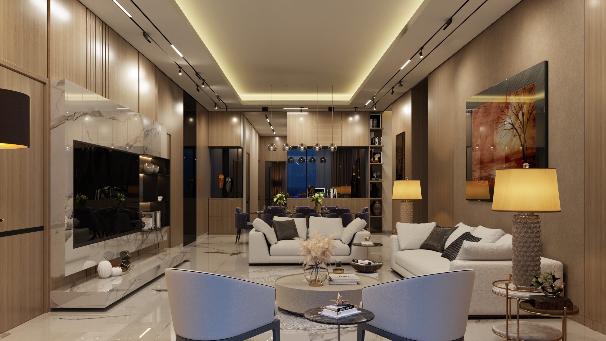 Living room Sobha Seahaven