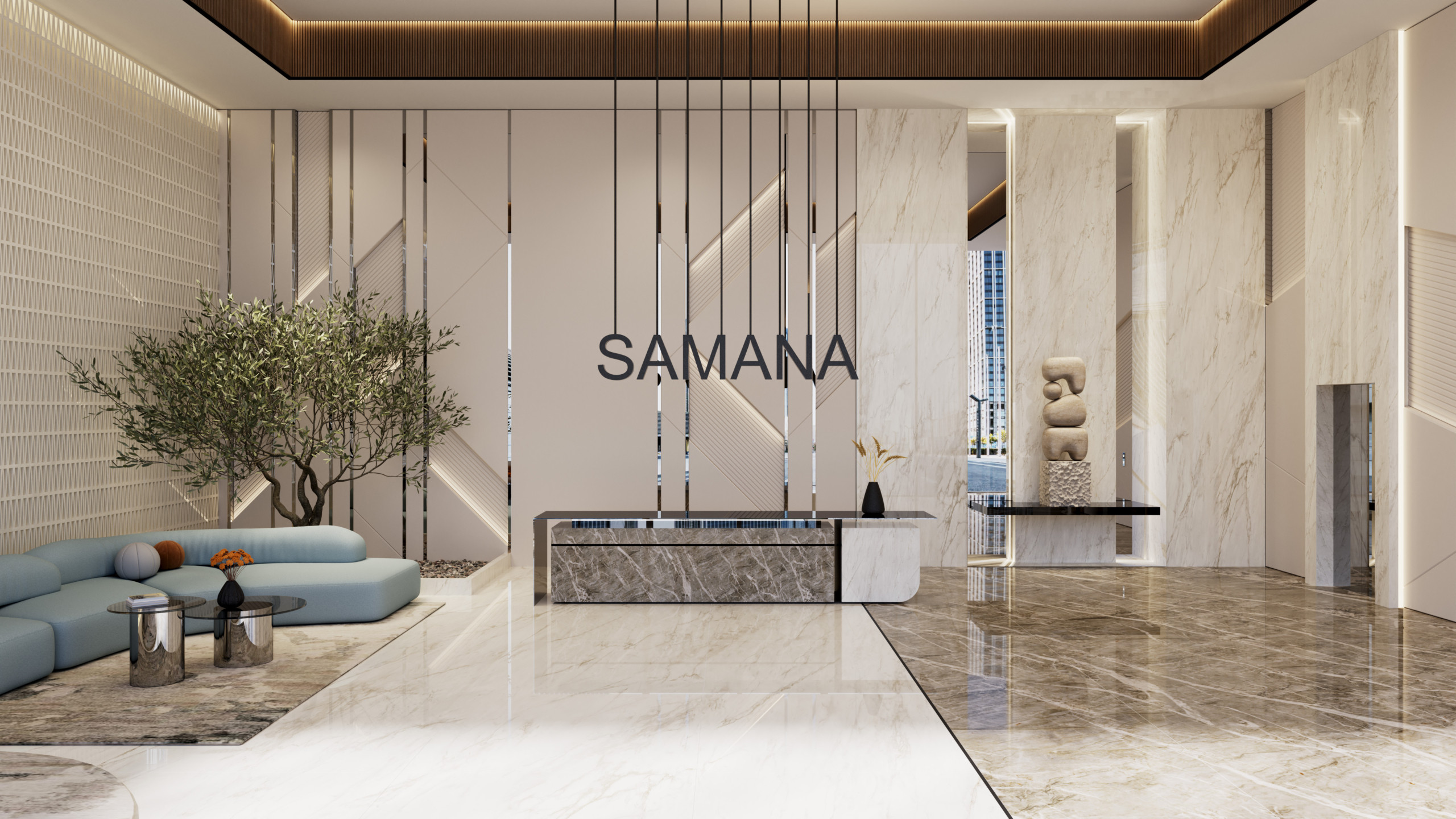 Meidan Tower Lobby – View 1 SAMANA Rome