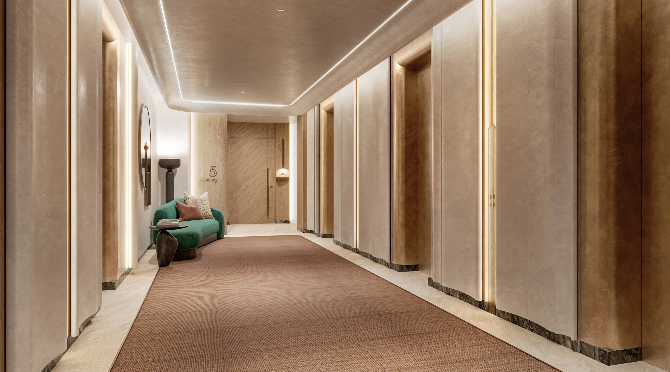 Render_WResidencesJLT_LiftLobby W Residences