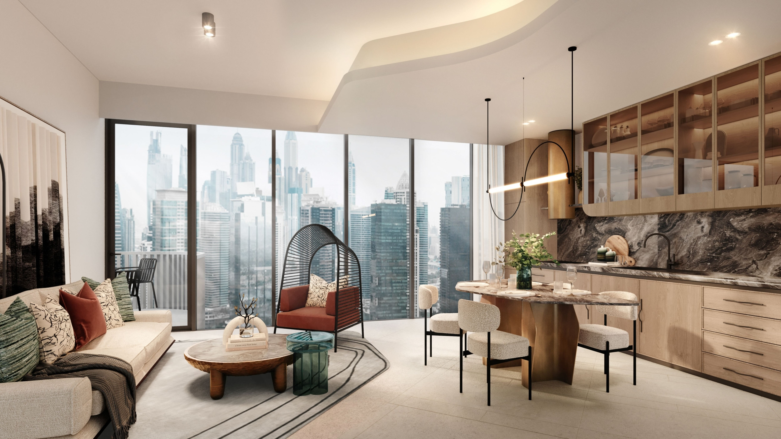 Render_WResidencesJLT_TwoBedroomKitchen W Residences