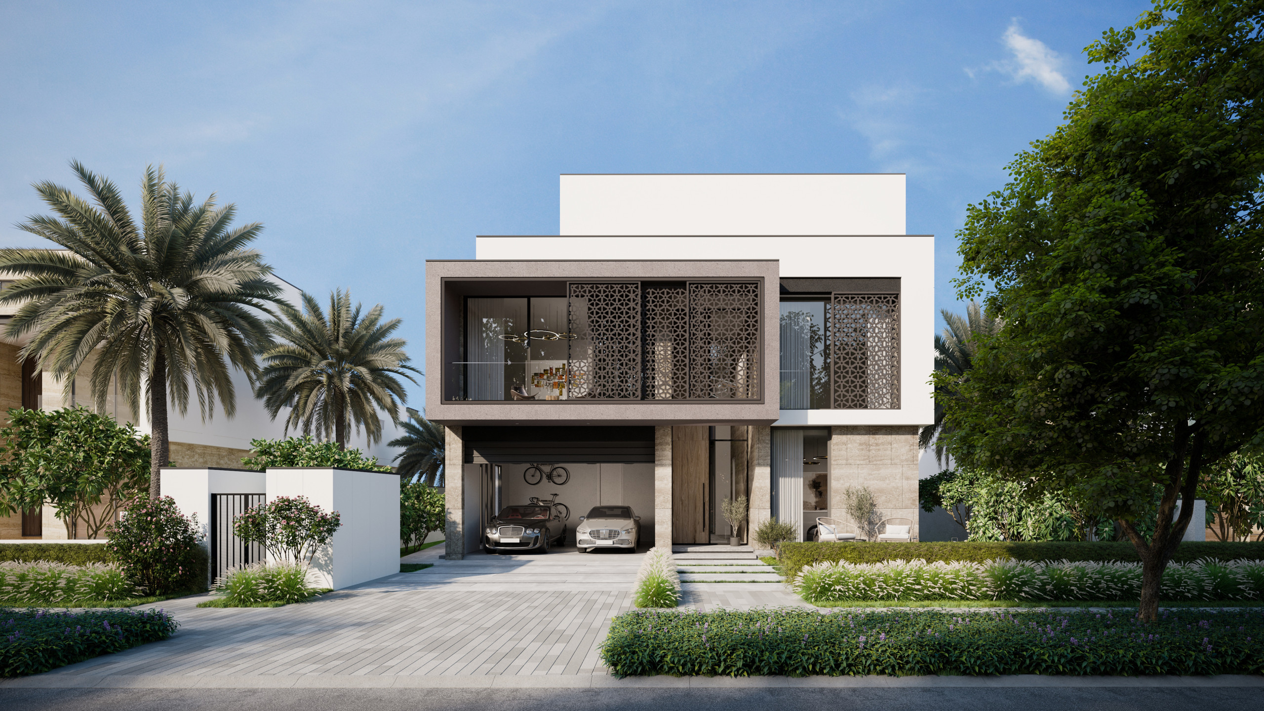 01-BV-A Rendering – Exterior Street-side Blue Horizon at Palm Jebel Ali
