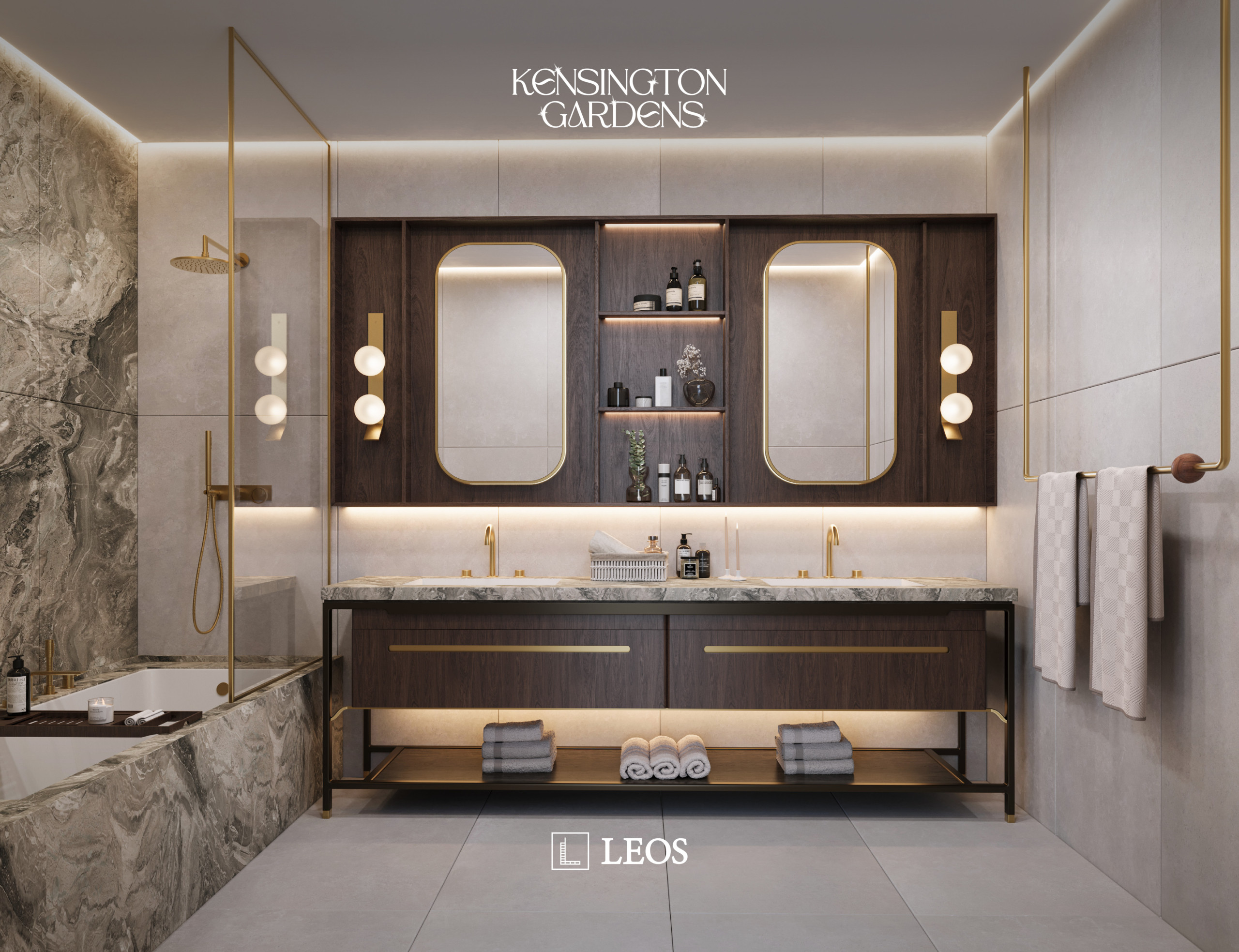 LEOS_KG_Master bathroom- 7BED Villa B Kensington Gardens
