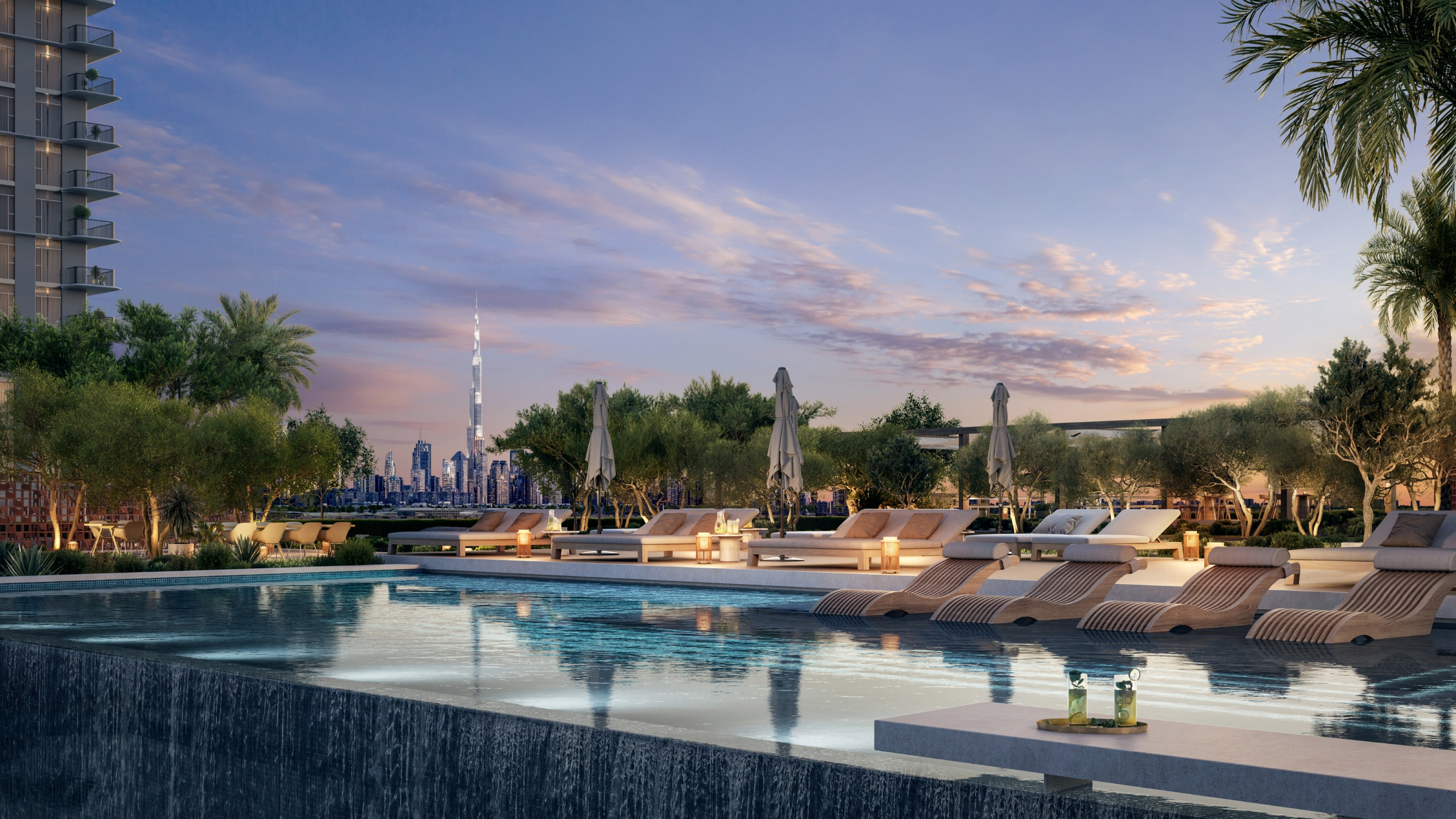 Lounge Pool Burj Khalifa View Orise