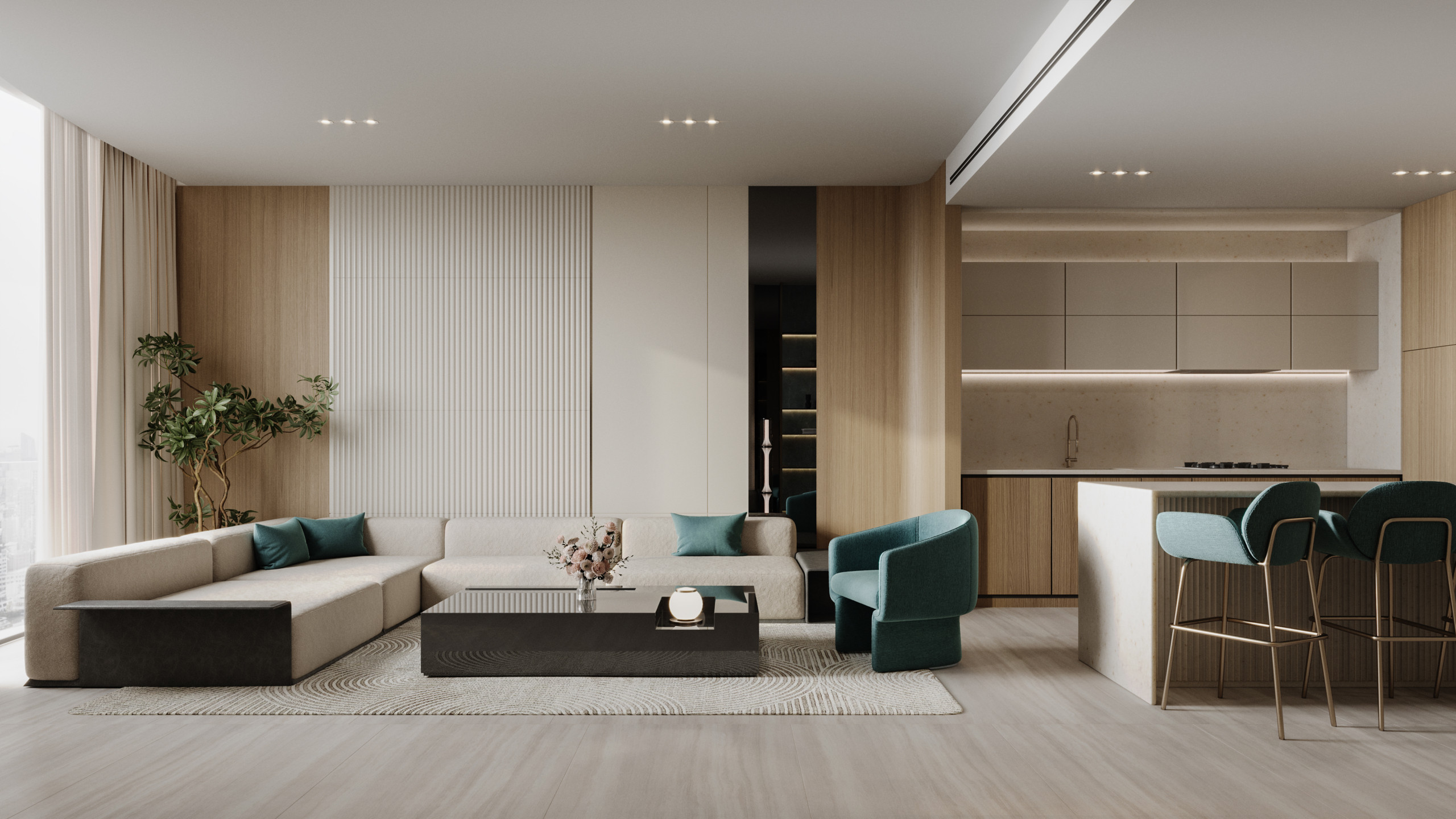 Aquarise Living Room-1 Binghatti Aquarise