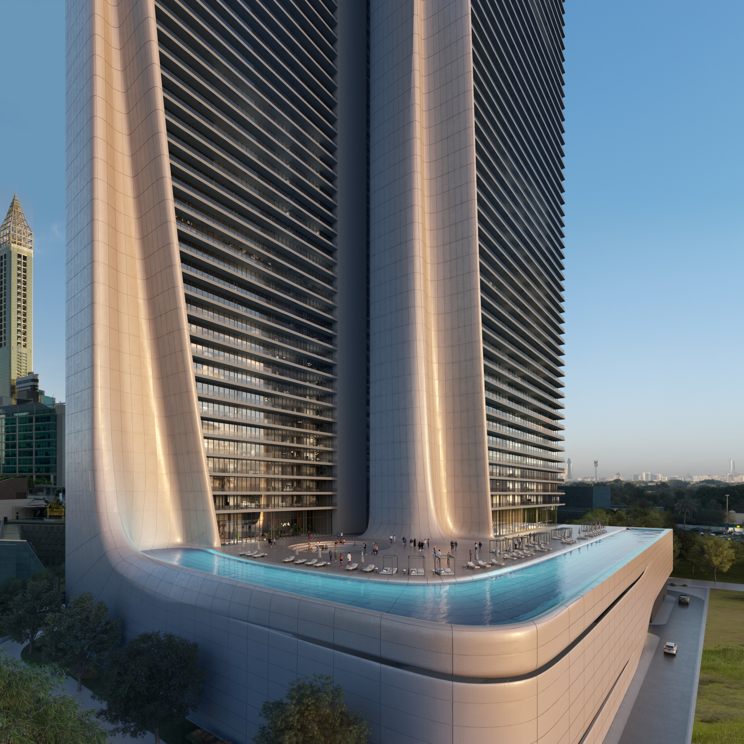 podium pool corner Akala Residences