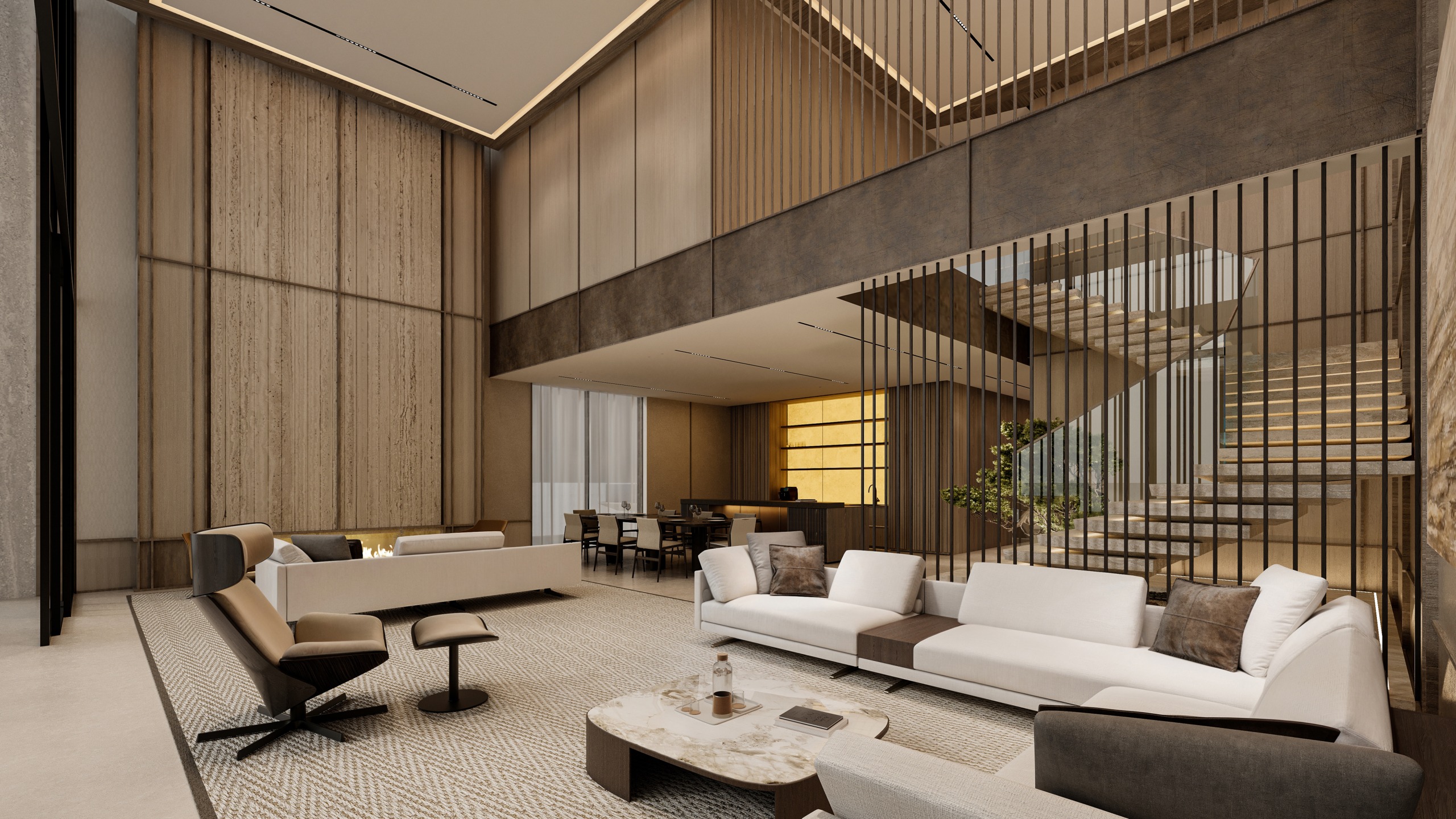 Duplex Living Room OMORIA Private Residences
