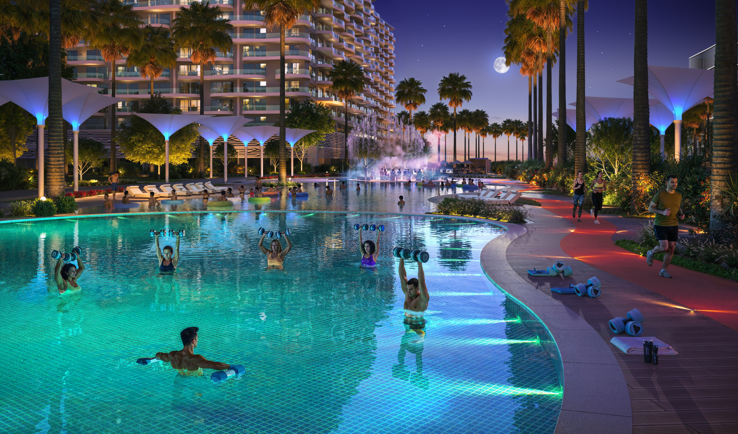 DMC LA_AquaGym View_20260126 copy DAMAC Lagoons District – Offices & Apartments
