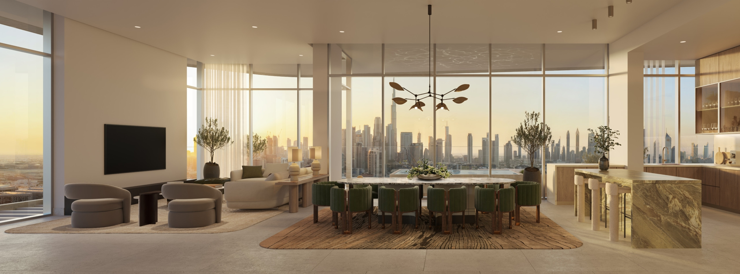 Penthouse – Kitchen & Dining Artistry One Residences