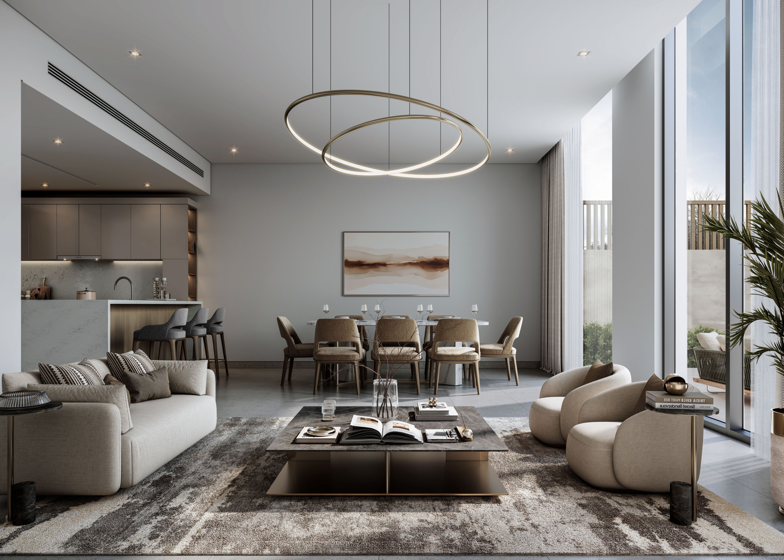 VP01-Living Dining The Brooks at Sobha Sanctuary