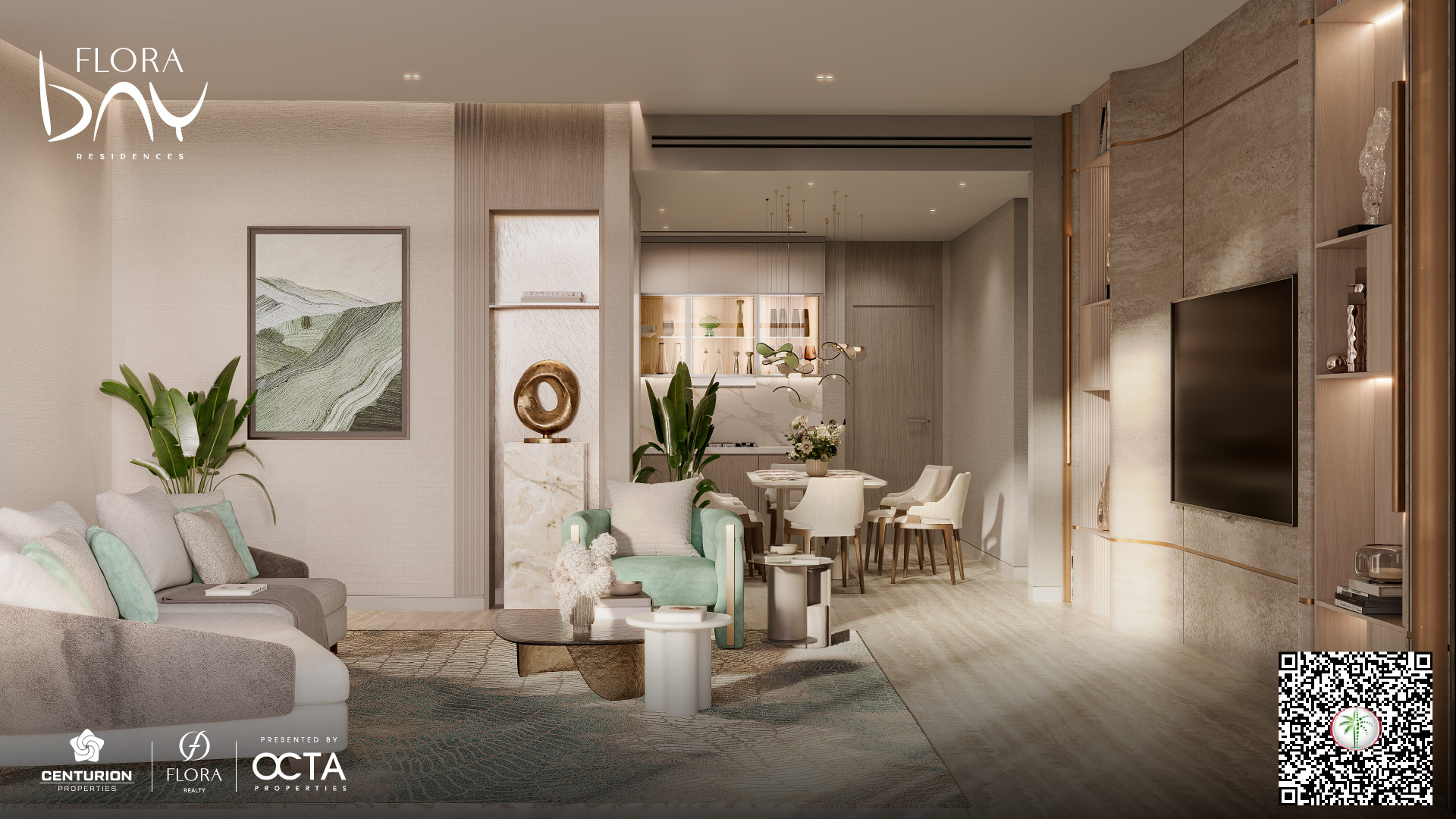FB_4BHK Living Room-42 Flora Bay Residences