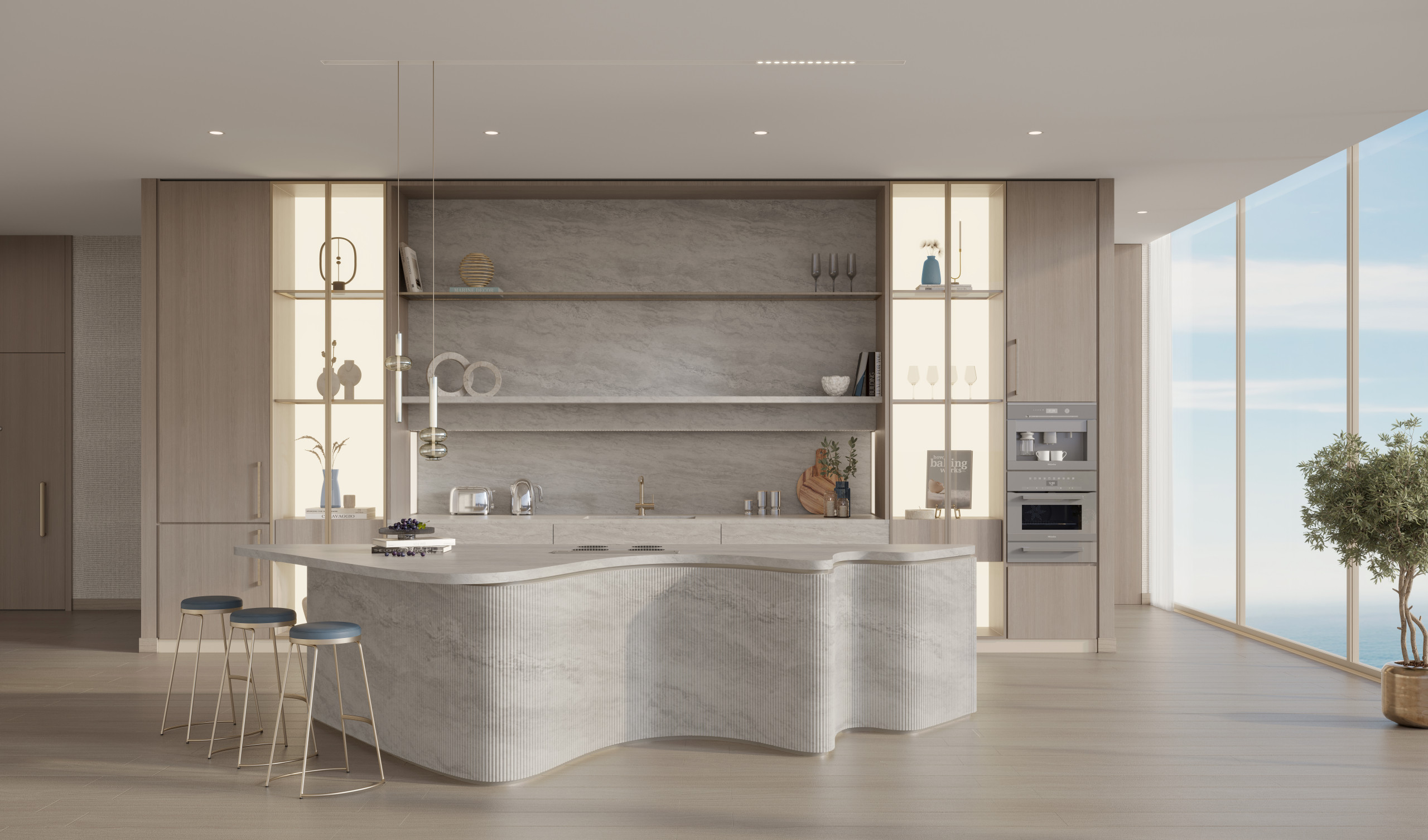Penthouse_Kitchen Open The Meriva Collection