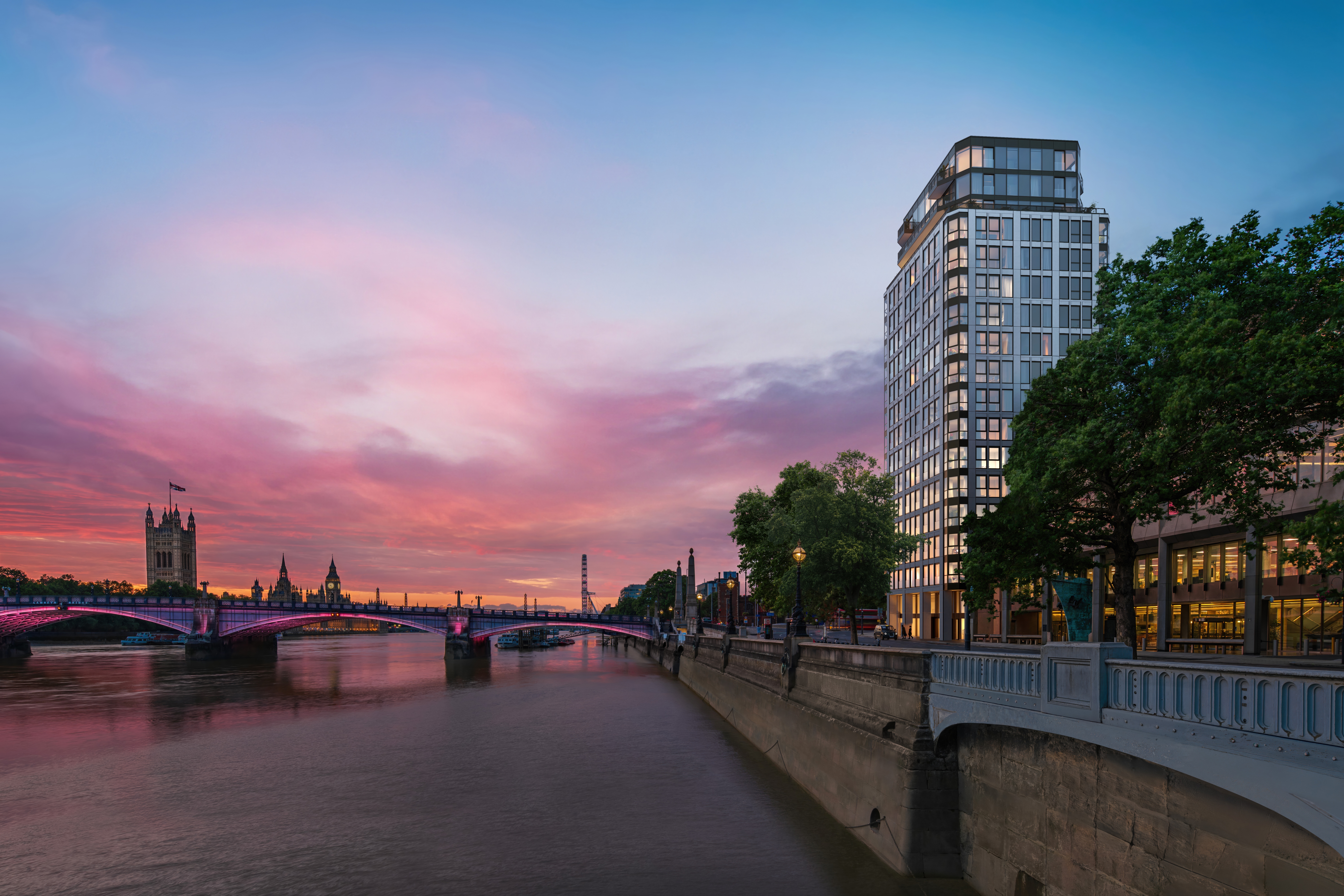 4296_WESTMINSTER TOWER_VIEW 01_GROUND LEVEL_DUSK_004_DFRC_FINAL Westminster Tower